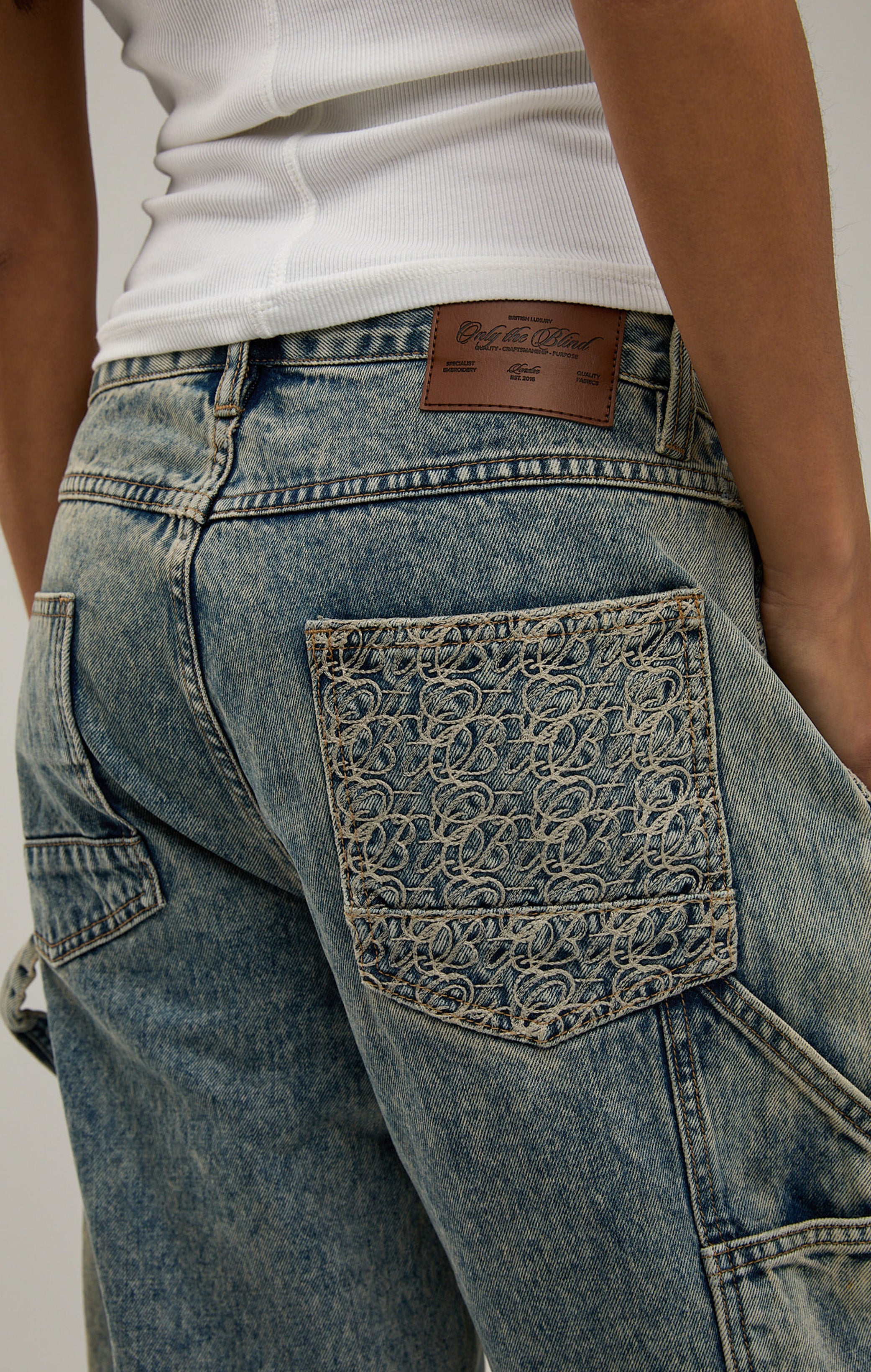 SIGNATURE STITCH DENIM JEANS