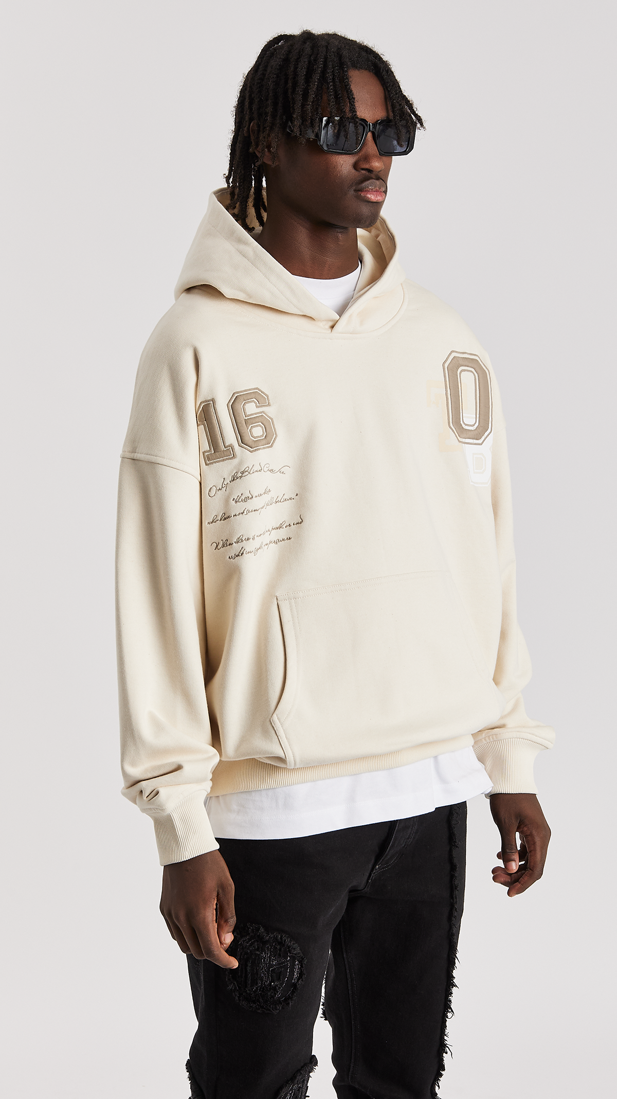 SAND VARSITY HOODIE