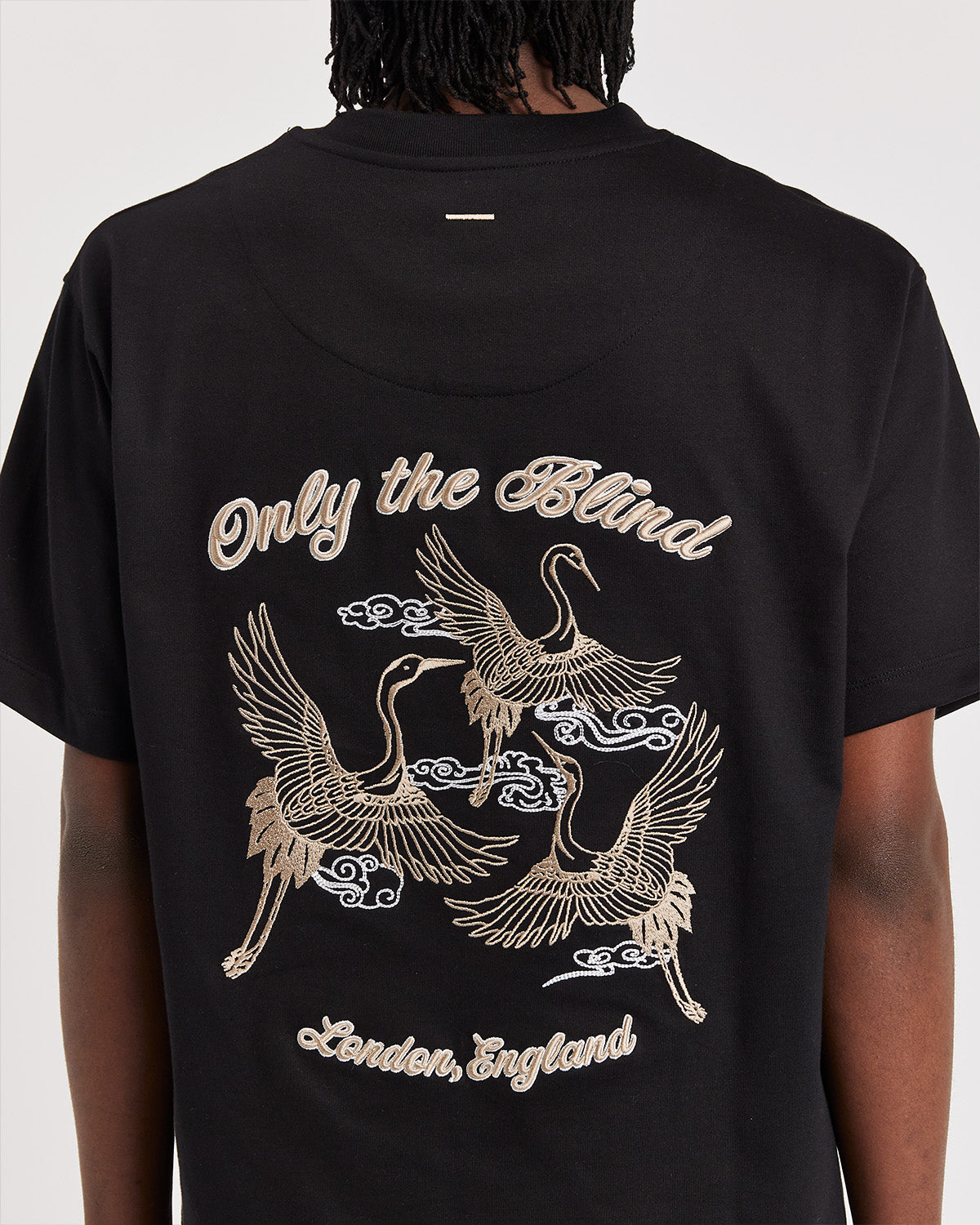 Black Summer Crane T-shirt - ONLY THE BLIND™